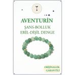 Orenda Design Aventurin Doğal Taş Bileklik Doğal Taş Şans-Bolluk Temalı Kadınlar İçin Zarif Aksesuar