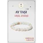 Orenda Design Ay Taşı Doğal Taş Bileklik (Içsel Güç ve Denge) 1.kalite Doğal Taş