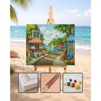 Orenda Hobi Sayılarla Boyama 40 x 50 cm Setli Ürün Sahil Yolu Tuval ve Boyalarla Eğlenceli