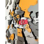 Orendart Çok Katmanlı Ahşap Dünya Haritası 3D - 200 x 120 cm - Safran