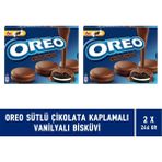 Oreo Sütlü Çikolata Kaplamalı Vanilyalı Bisküvi 246 gr - 2 Adet - 154 gr