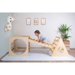 Orfis Kids Montessori Pikler Karesi, Üçgen ve Rampa Üçlü Set - Huş