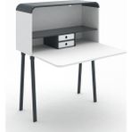 Orfis Puerta Çalışma Masası - 100 x 35 x 126 cm - Beyaz - Antrasit