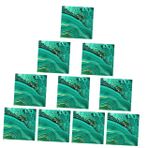 ORFOFE 10 Adet 1 Takım Kendinden Yapışkanlı Su Geçirmez Duvar Sticker Parıltılı Duvar Kağıdı Mutfak Fayansı Transferleri Vinil Karo Çıkartmaları Kiremit Backsplash Pvc 3 Boyutlu Şömine Ev