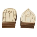 ORFOFE 24 Adet Dollhouse Peri Kapısı Peri Kapı Kiti Mini Ahşap Kapı Cin Kapısı Ağaçlar Için Peri Kapısı Ahşap Kapısı Cüce Ev Kapısı Minyatür Süsler Çocuk Oyuncak Duvar Yazısı Odun