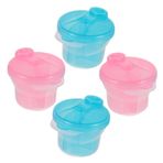ORFOFE 4 Adet Aperatif Depolama Süt Tozu Kabı Bebek Maması Dağıtıcı Bebek Maması Saklama Kapları Atıştırmalık Kabı Seyahat Konteyneri Formül Dağıtıcı Süt Kabı Çocuk Pudra Taşınabilir Pp