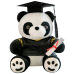 ORFOFE Doktor Panda Bebek Munecas Para Mezun Ayı Mezuniyet Partisi Iyilik Hayvan Bahçesi Heykeli Hayvan Peluş Yastık Kreş Yumuşak Oyuncak Peluş Mezuniyet Ayı Pamuk Casper Karikatür Çocuk