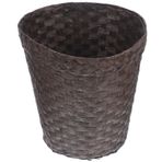 ORFOFE Mutfak Saman Depolama Kovası Aperatif Konteyner Sepeti El Dokuması Çöp Sepeti Hasır Atık Kağıt Kutusu Saksı Sepeti Duvara Asılı Sepet Sade Ve Şık Kağıt Rattan Dokuma Meyve Sepeti
