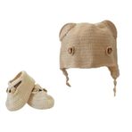 Organic Bonny Baby Organik Bebek Şapka ve Patik Seti