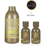 Organic Colour Systems Orta Kahve Saç Boyası 60 ml No 4 x 2 Adet + Aktivatör 20 Vol 1000 ml