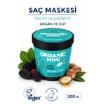 ORGANİC MİMİ Saç Bakım Maskesi Nemlendirici Besleyici, Argan Yağı Ve Dut Özlü Hacim Ve Parlaklık, 200 ml