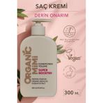 ORGANİC MİMİ Saç Kremi Argan Yağlı İnce Telli Saçlar için– Nemlendirici, Onarıcı, Kolay Tarama, 300 ml