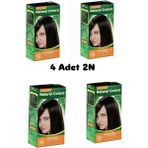 Organic Natural Colors 4 Adet & 2n Çok Koyu Kahve Saç Boyası