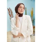 Organic Scarfs Tesettür Bambu Kraş Şal Acı Kahve Renk