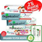 Organicadent Florürsüz Doğal Diş Macunu 75 ml x2 + 50 ml Çocuk Diş Macunu