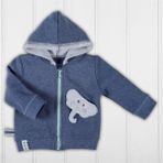 Organicera Kapşonlu Mont, Indigo Melanj - 36