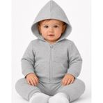 Organickid Basic Bebek Gri Kapüşonlu Sweatshirt - 18 - 24 Ay