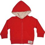 Organickid Basic Bebek Kırmızı Kapüşonlu Sweatshirt