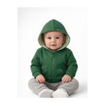 OrganicKid Basic Bebek Yeşil Kapüşonlu Sweatshirt