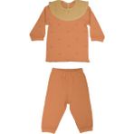 Organickid Charmed Kız Bebek Kiremit Pijama Takımı - 3 - 6 Ay - Turuncu