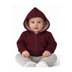 OrganicKid Cranberry Bebek Bordo Kapüşonlu Sweatshirt