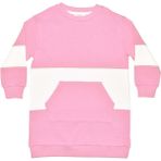 Organickid Gamer Kız Çocuk Cepli Pembe Sweat Elbise - 2 Yaş