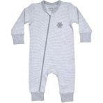 Organickid Gray Star Bebek Gri Fermuarlı Tulum - 3 - 6 Ay