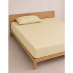 Organickid Home Collection Bej Tek Kişilik Lastikli Battal Çarşaf 120X200