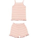 Organickid Mini Me Kız Bebek Turuncu Askılı Üst ve Şort Pijama Takımı - 18 - 24 Ay