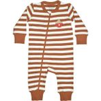 Organickid Mocha Bebek Kahverengi Fermuarlı Tulum - 9 - 12 Ay