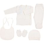 Organickid Naturel Yenidoğan Hastane Çıkış Seti 5'li - 0 - 3 Ay - Bej