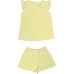 Organickid Serene Kız Çocuk Sarı Şortlu Pijama Takımı - 7 - 8 Yaş