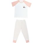 Organickid Teatime Kız Çocuk Pembe Kısa Kol Pijama Takımı - 5 - 6 Yaş