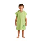 OrganicKid Towel Çocuk Yeşil Kapşonlu Panço Plaj Havlu