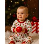 Organickid Very Merry Bebek Pijama Takımı - 12 - 18 Ay - Kırmızı