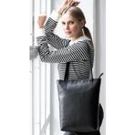 OrganiCraft Deri Omuz Çantası ToteBag - Siyah
