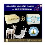 Organicsun 2'li Set Doğal Kabak Lifli Keçi Sütü Sabunu ve Lifsiz Keçi Sütü Sabunu - standart