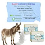 Organicsun Doğal Eşek Sütü Sabunu 140 Gr x 2 Adet Tüm Cilt Tipleri İçin Anti Aging Etkili B ve E Vitaminli