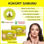 Organicsun Doğal Kükürt Sabunu 140 gr x 2 Adet Tüm Cilt Tipleri Için Antioksidan ve Yenileyici Etkili