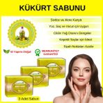 Organicsun Doğal Kükürt Sabunu 140 gr x 3 Adet Tüm Cilt Tipleri Için Antioksidan ve Yenileyici Etkili