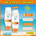 Organicsun SPF 50 + Yüz Ve Vücut Güneş Kremi 100 ml 2'li Set - Yüksek Korumalı, Suya Dayanıklı, Her Cilt Tipine Uygun, Vegan