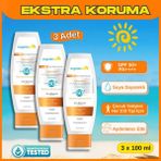 Organicsun SPF 50 + Yüz Ve Vücut Güneş Kremi 100 ml 3'lü Set - Yüksek Korumalı, Suya Dayanıklı, Her Cilt Tipine Uygun, Vegan