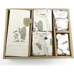 Organik 10 Parça Ayıcık Desenli Unisex Hastane Çıkışı - Yeşil - 0 - 3 Ay