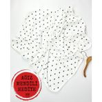 Organik %100 Pamuklu Siyah Kalpli Bebek Battaniyesi 85X90 Cm, Yumuşak ve Hafif - Ahşap - Seçenek 1