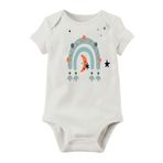 Organik Baskılı Pamuklu Unisex Bebek Body LMN4587O, 3 Yaş