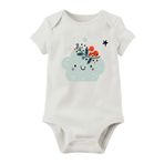 Organik Baskılı Pamuklu Unisex Bebek Body LMN4587R, 1 Yaş