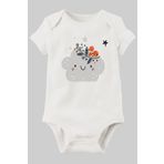 Organik Baskılı Pamuklu Unisex Bebek Body LMN4587RN, 6 Ay