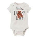 Organik Baskılı Pamuklu Unisex Bebek Body LMN575A, 6 Ay