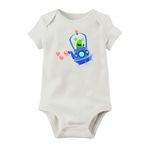Organik Baskılı Pamuklu Unisex Bebek Body LMN575F, 1 Yaş