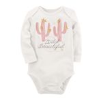 Organik Baskılı Pamuklu Unisex Bebek Body Uzune140 1718-LMN, 9 Ay